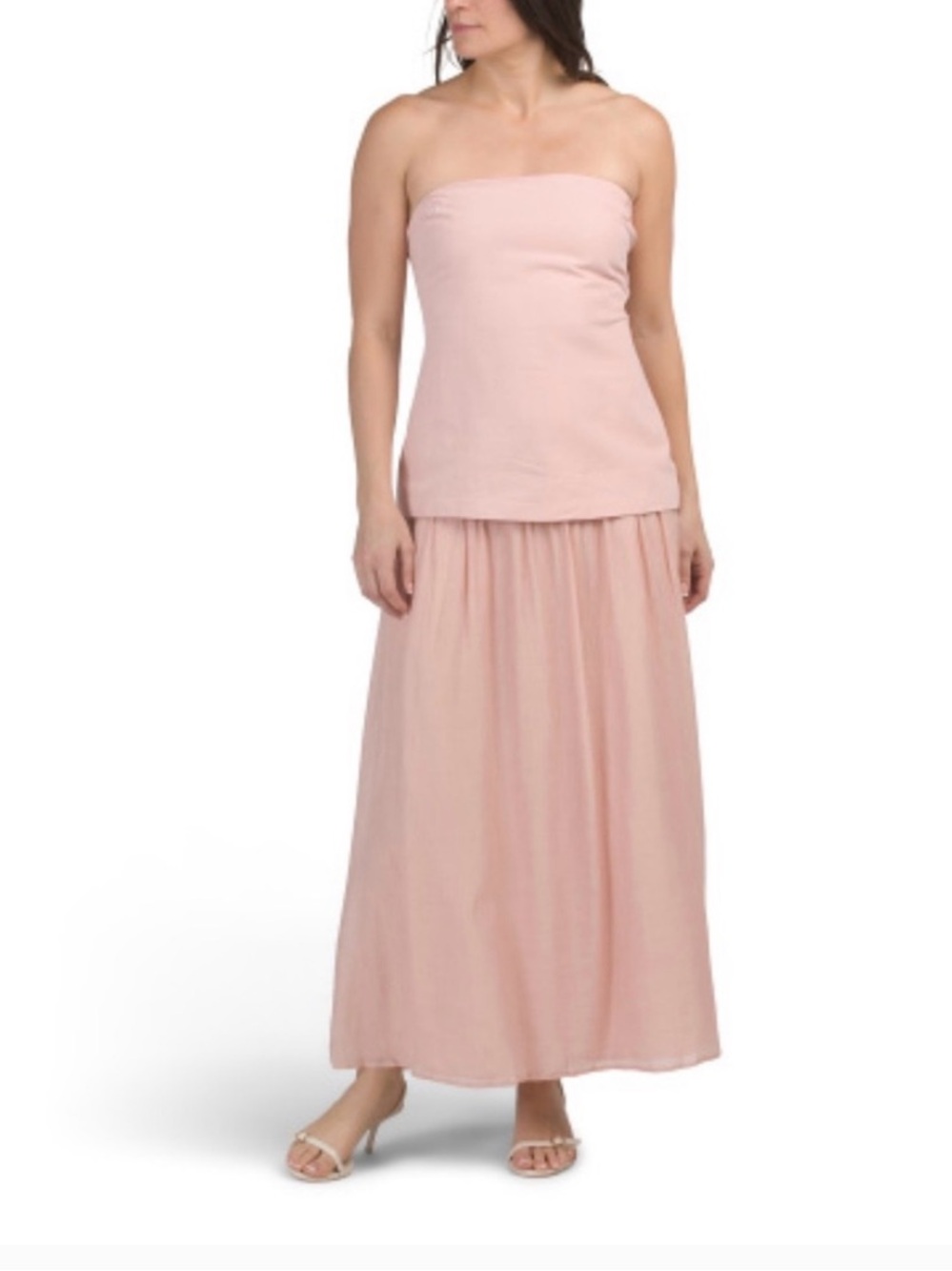 Moon river 100% Cotton strapless dress size small NWT